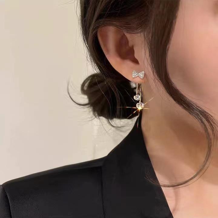 Trendy Bowknot Tassel Dual-Wear Earrings for Women