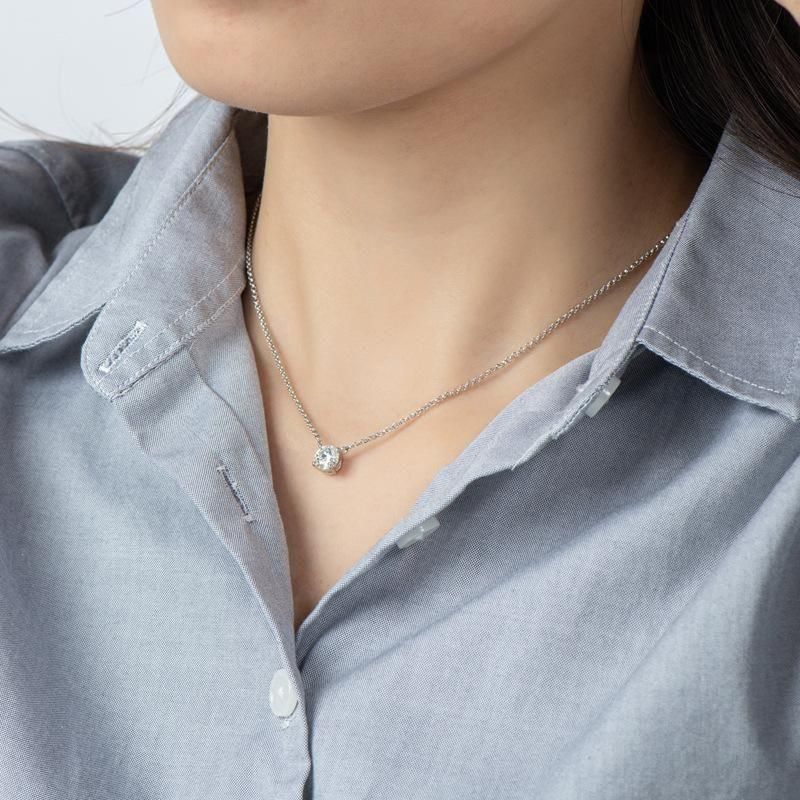 Ethereal Stone Silver Necklace – Timeless Elegance