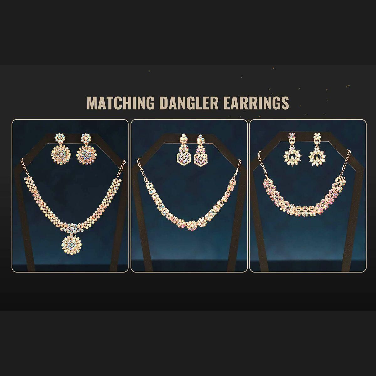 Austrian Diamond Jewellery Set (Set of 3) – Dazzling Elegance for Festive Glamour