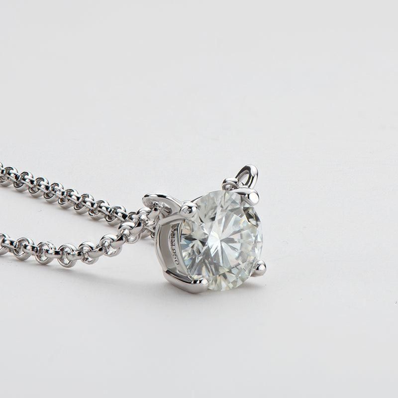 Ethereal Stone Silver Necklace – Timeless Elegance