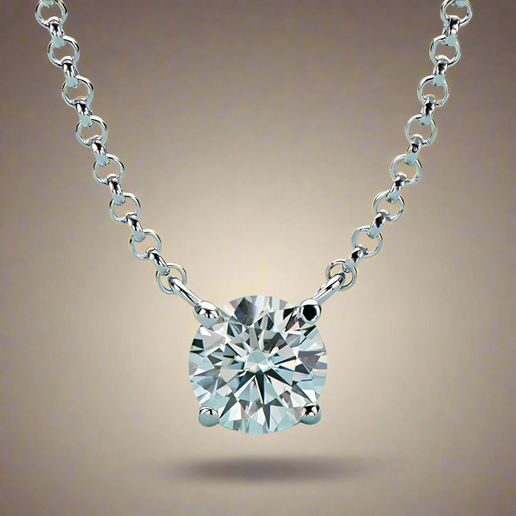 Ethereal Stone Silver Necklace – Timeless Elegance