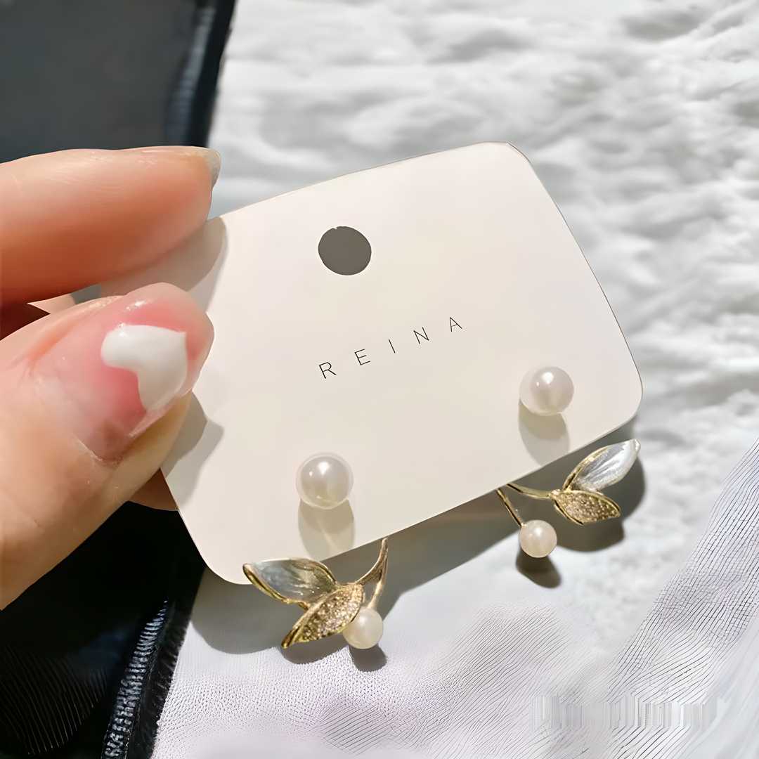 Stylish Leaf Stud Earrings for Women and Girls