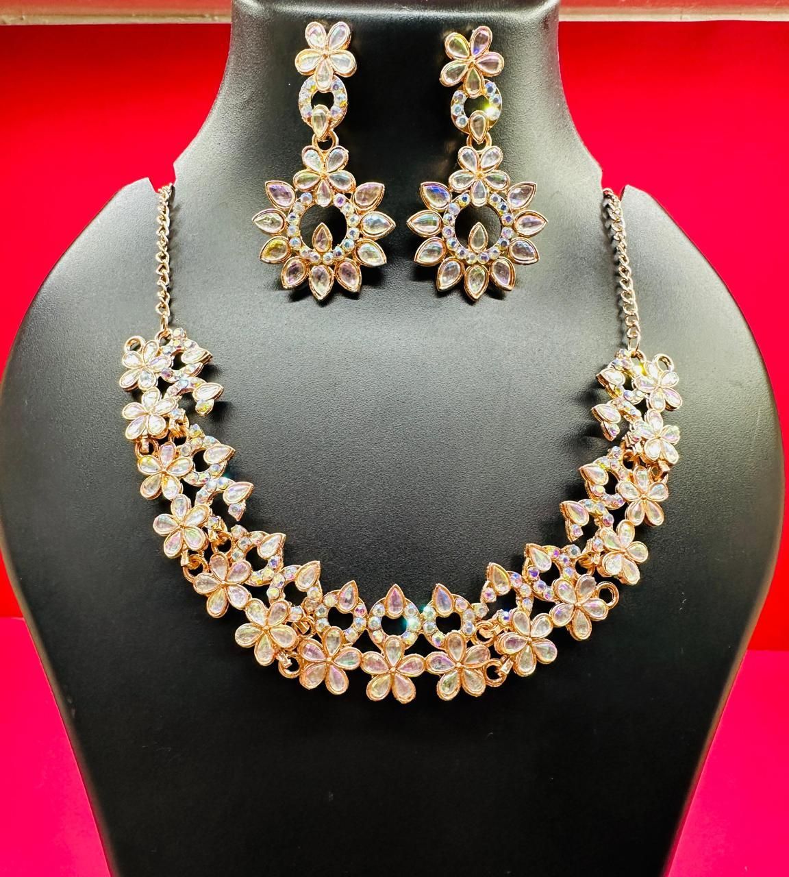 Austrian Diamond Jewellery Set (Set of 3) – Dazzling Elegance for Festive Glamour