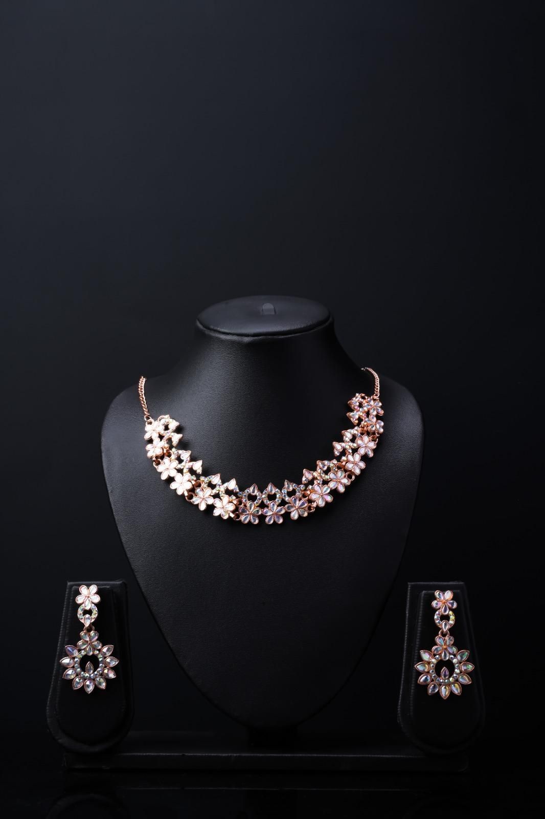 Austrian Diamond Jewellery Set (Set of 3) – Dazzling Elegance for Festive Glamour