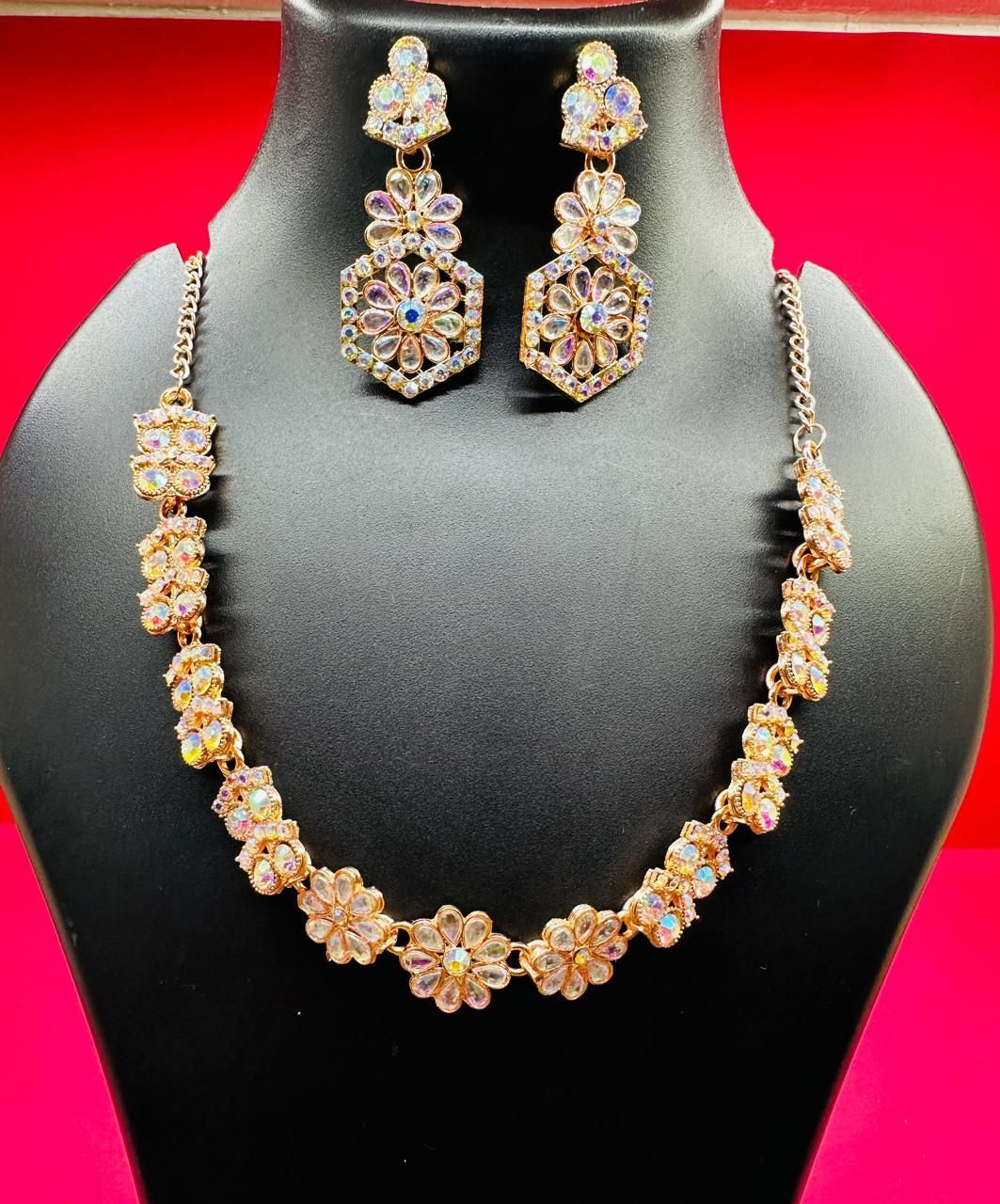 Austrian Diamond Jewellery Set (Set of 3) – Dazzling Elegance for Festive Glamour