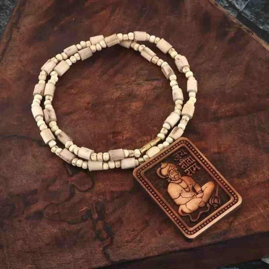 Sacred Tulsi Kanthi Mala with Hanuman Ji Pendant (Pack of 2)