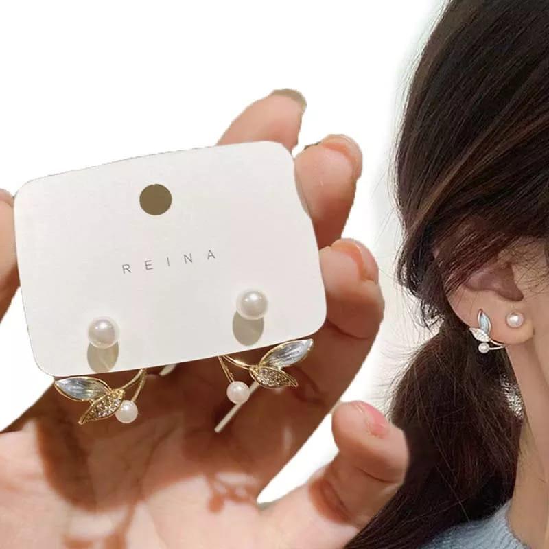 Stylish Leaf Stud Earrings for Women and Girls