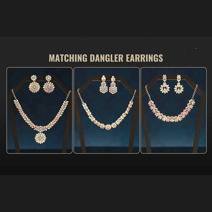 Austrian Diamond Jewellery Set (Set of 3) – Dazzling Elegance for Festive Glamour