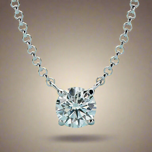 Ethereal Stone Silver Necklace – Timeless Elegance