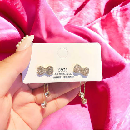 Trendy Bowknot Tassel Dual-Wear Earrings for Women