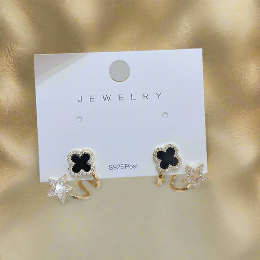Korean Fashion Four-Leaf Clover Earrings – A Touch of Luck & Style