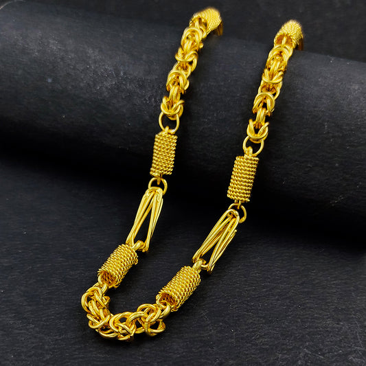 Regal Luxe – Gold Plated Brass Chain for Men