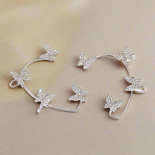 Stylish Butterfly Ear Crawler Cuff Earrings – Grace with a Touch of Elegance