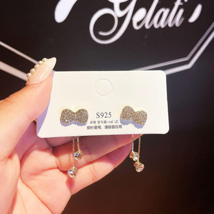 Trendy Bowknot Tassel Dual-Wear Earrings for Women
