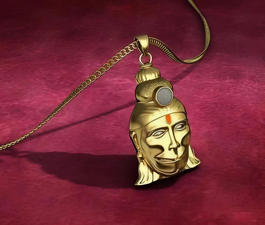 Spiritual Gold Plated Hanuman Chalisa Yantra Locket With Chain